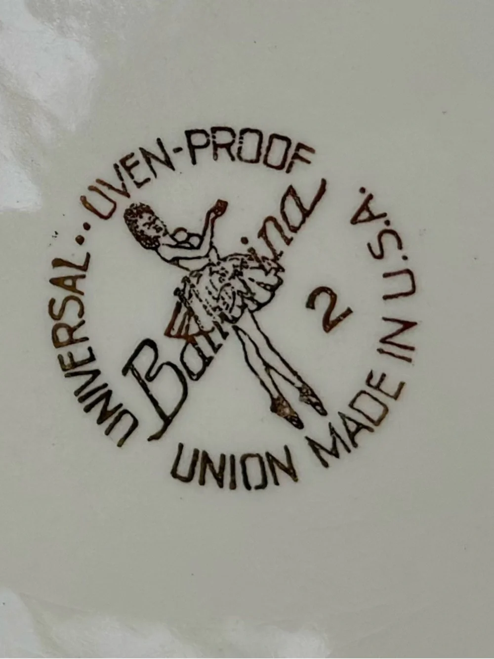 Vintage Universal Ballerina Floral Serving Platter Handles Oven Proof USA
